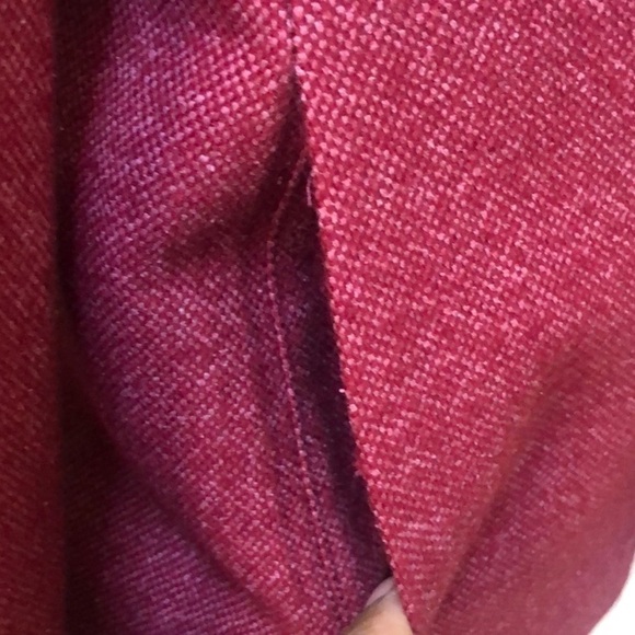 Vtg Talbots Women’s Plus Wool Silk Blend red Orange Tweed Blazer Made In USA 14 - Picture 13 of 16